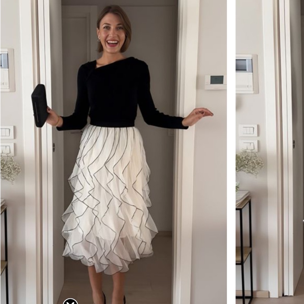 Elegant Black and White Women's Skirt